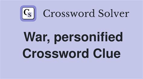 war personified crossword|war personified crossword puzzle clue.